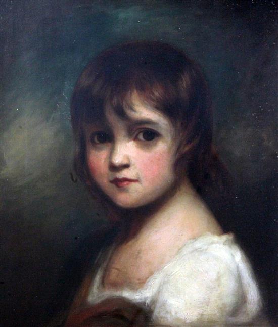 After Joshua Reynolds (1723-1792) Portrait of a child, 15.5 x 13.5in.